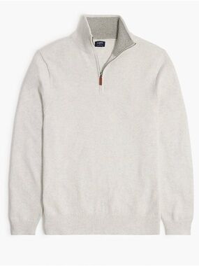 J. Crew Men’s Half-Zip Sweater in Light Heather Cream
